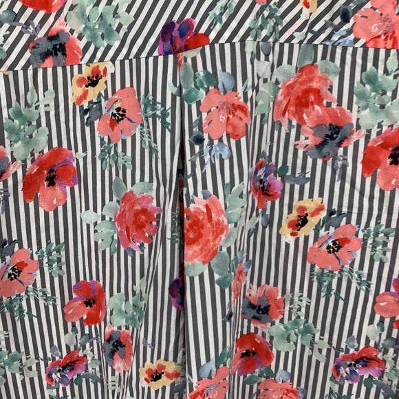 Sanctuary XS top blouse button front floral stripe - Picture 6 of 6